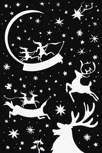 constellation wolf,sleigh with reindeer,christmas buffalo raccoon and deer,constellation unicorn,sleigh,sleigh ride,constellations,gold foil christmas,christmas icons,christmas motif,christmas wallpaper,star signs,stars and moon,yule,zodiacal signs,fairy tale icons,zodiacal sign,christmasstars,christmas gold foil,capricorn,Illustration,Black and White,Black and White 33