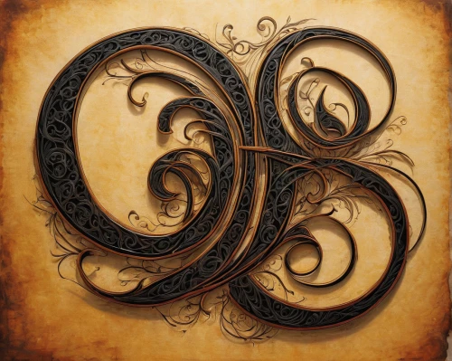 treble clef,calligraphic,spirals,celtic harp,apophysis,spiral background,steampunk gears,swirls,curlicue,triquetra,antique background,heart and flourishes,heart swirls,swirl,spiral pattern,time spiral,arabic background,flourishes,woodtype,decorative letters,Illustration,American Style,American Style 02