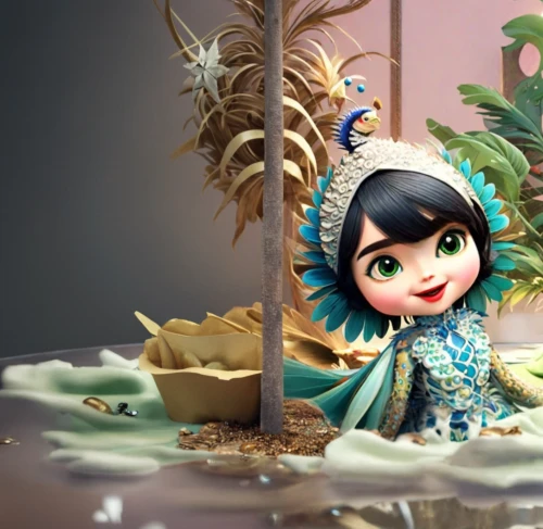 noodle image,oriental princess,sticky rice,the snow queen,3d fantasy,clay animation,laika,mermaid background,jasmine rice,mulan,noodle soup,snow white,bjork,child fairy,lily of the nile,monsoon banner,little girl fairy,tiger lily,frozen dessert,oriental girl