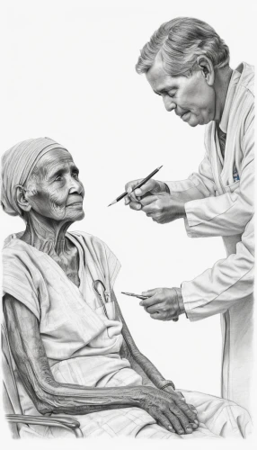 medical illustration,care for the elderly,physician,theoretician physician,stethoscope,medical care,patients,cancer illustration,healthcare medicine,patient,nursing,old age,caregiver,consultant,elderly people,diagnostics,health care provider,medical treatment,health care workers,medical sister,Illustration,Black and White,Black and White 30