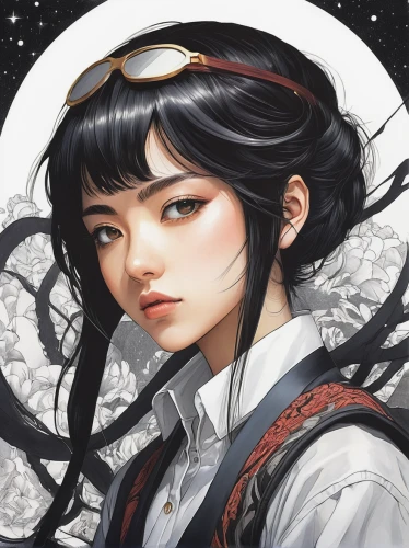 saturn,lunar,mulan,白斩鸡,geisha,geisha girl,fantasy portrait,sailor,hinata,oriental girl,wuchang,astronomer,hanbok,sci fiction illustration,star illustration,astronaut,oriental princess,illustrator,moon phase,white cosmos,Conceptual Art,Daily,Daily 14