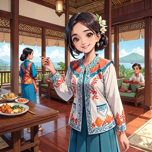 hanbok,spring festival,oriental girl,oriental princess,ao dai,yunnan,korean royal court cuisine,izakaya,jiaozi,jasmine rice,korean folk village,asian culture,yuanyang,girl with bread-and-butter,asia,chinese restaurant,game illustration,korean culture,country dress,traditional costume,Anime,Anime,General