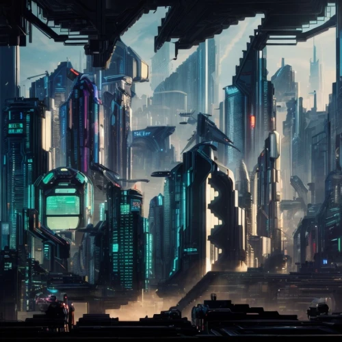 futuristic landscape,metropolis,cyberpunk,cityscape,dystopian,scifi,futuristic,sci-fi,sci - fi,fantasy city,citadel,dystopia,destroyed city,ancient city,sci fi,vast,city blocks,fractal environment,city panorama,mesa,Game Scene Design,Game Scene Design,Cyberpunk
