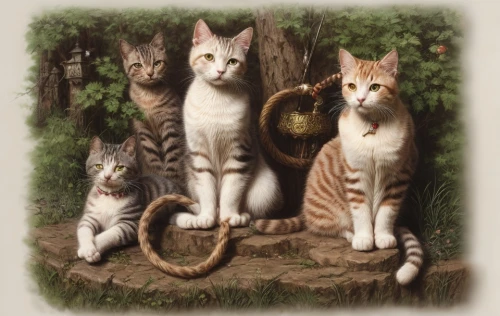 vintage cats,cat family,felines,american shorthair,capricorn kitz,american wirehair,woodland animals,cats in tree,cats,japanese bobtail,felidae,oktoberfest cats,baby cats,cats playing,cat lovers,egyptian mau,breed cat,cattles,oriental shorthair,fauna,Game Scene Design,Game Scene Design,Japanese Magic