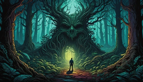 haunted forest,the forest,forest dark,holy forest,forest man,forest background,the woods,the forests,game illustration,forest,sci fiction illustration,devilwood,forest animal,hollow way,forest tree,druid grove,enchanted forest,old-growth forest,forest of dreams,elven forest,Illustration,Realistic Fantasy,Realistic Fantasy 25