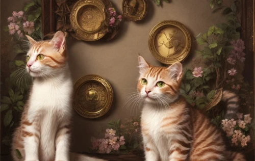 mirror image,vintage cats,cat portrait,mirror reflection,romantic portrait,mirrored,cat frame,two cats,antique background,magic mirror,the mirror,mirrors,self-reflection,pet portrait,american shorthair,vintage cat,vintage boy and girl,portrait background,felines,cat image,Game Scene Design,Game Scene Design,Japanese Magic