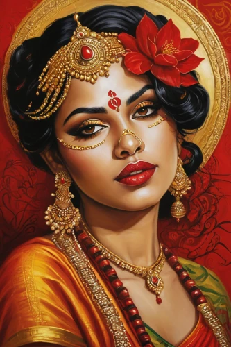 indian art,indian bride,radha,indian woman,jaya,dusshera,east indian,sari,indian girl,lakshmi,west indian jasmine,indian girl boy,tamil culture,janmastami,rangoli,indian culture,krishna,hindu,hare krishna,onam,Illustration,Realistic Fantasy,Realistic Fantasy 10