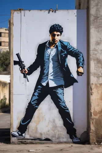 libya,tel aviv,streetart,urban street art,street art,graffiti art,man holding gun and light,che,grafitti,rabat,the cuban police,marseille,malta,urban art,wall art,havana,lecce,street artist,palestine,street artists,Conceptual Art,Graffiti Art,Graffiti Art 12