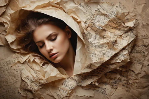 torn paper,crumpled paper,crumpled,kraft paper,crumpled up,cardboard background,folded paper,recycled paper,dried petals,paper art,conceptual photography,birch bark,shavings,dried hydrangeas,wrinkled paper,photo manipulation,paper bag,autumn leaf paper,wood chips,paper flower background,Conceptual Art,Daily,Daily 11