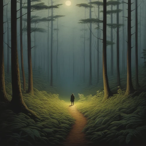 forest path,forest walk,the mystical path,the path,forest of dreams,the forest,the woods,hollow way,forest background,haunted forest,pathway,forest road,forest dark,forest,forest landscape,wander,forest man,the wanderer,sci fiction illustration,path,Art,Artistic Painting,Artistic Painting 48