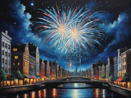 fireworks art,illuminations,silvester,oil painting on canvas,new year's eve 2015,fireworks,firework,speicherstadt,art painting,fireworks background,pyrotechnic,fête,new year's eve,flying sparks,pyrotechnics,universal exhibition of paris,drentse patrijshond,oil painting,grand canal,oil on canvas,Illustration,Abstract Fantasy,Abstract Fantasy 14