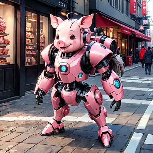 kawaii pig,pink elephant,evangelion evolution unit-02y,mech,mecha,pink cat,evangelion mech unit 02,pink vector,evangelion unit-02,evangelion eva 00 unit,butomus,the pink panther,minibot,the pink panter,pink city,armored animal,soft robot,harajuku,hk,heavy object,Anime,Anime,General