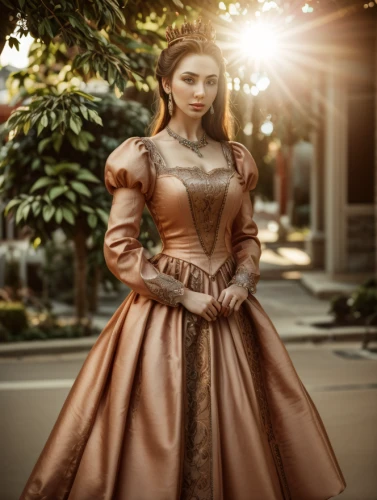 hanbok,vintage dress,victorian lady,ao dai,hoopskirt,ball gown,vintage woman,overskirt,quinceañera,evening dress,vintage fashion,abaya,bridal clothing,vintage women,victorian style,women's clothing,women fashion,brown fabric,girl in a long dress,debutante