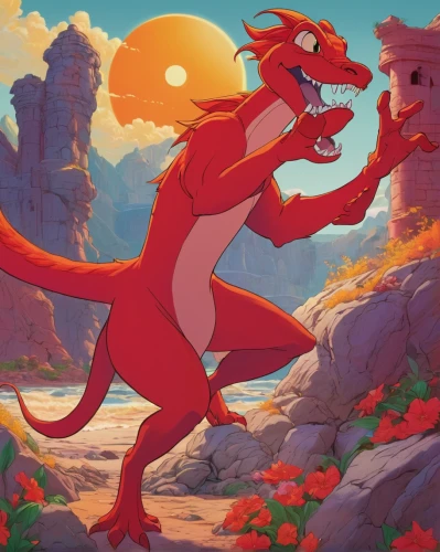 goji,fantasia,painted dragon,fiery,dino,dragon fire,firestar,fire breathing dragon,forest dragon,red cat,dragon li,dragon,red chief,simba,drexel,charizard,devil,dragon of earth,children's background,cg artwork,Illustration,Children,Children 01