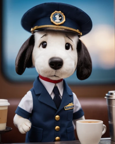 snoopy,toy dog,flight attendant,beagle,china southern airlines,conductor,pilot,stewardess,delta sailor,postman,airplane passenger,service dog,navy beans,747,spaniel,sheepdog,a police dog,hurtigruten,admiral,working dog,Photography,General,Cinematic
