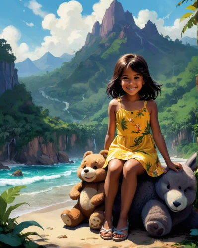 moana,lilo,world digital painting,children's background,polynesian girl,mowgli,kids illustration,tropical animals,little girl in wind,polynesian,girl with tree,digital painting,landscape background,girl and boy outdoor,stitch,agnes,portrait background,girl elephant,cute cartoon character,digital compositing,Conceptual Art,Oil color,Oil Color 04