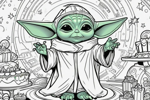 yoda,coloring page,coloring pages,coloring picture,coloring pages kids,coloring book for adults,coloring for adults,star mother,princess leia,shopkeeper,star drawing,jedi,emperor of space,line-art,the wizard,magic hat,sci fiction illustration,cg artwork,hand-drawn illustration,star line art,Conceptual Art,Sci-Fi,Sci-Fi 29