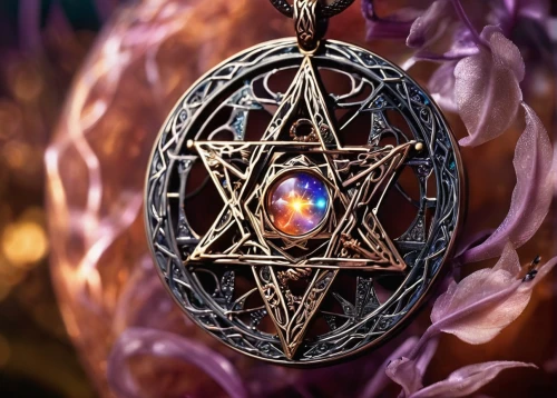 metatron's cube,pentacle,witches pentagram,triquetra,yantra,divination,amulet,magic grimoire,sacred geometry,hexagram,pendant,diamond pendant,esoteric symbol,six pointed star,divine healing energy,six-pointed star,crown chakra,heart chakra,healing stone,star of david,Illustration,Realistic Fantasy,Realistic Fantasy 37