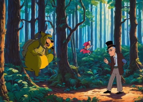 cartoon forest,pinocchio,the forest,the woods,forest animals,enchanted forest,tarzan,forest workers,forest walk,monkey island,frutti di bosco,in the forest,fairy forest,forest background,forest of dreams,disney character,woodland animals,farmer in the woods,magical adventure,queen-elizabeth-forest-park,Illustration,Children,Children 01