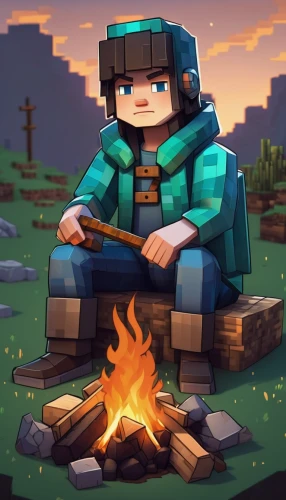 campfire,campfires,autumn icon,miner,edit icon,camp fire,pickaxe,woodsman,bot icon,fire background,firebrat,log cart,witch's hat icon,cobble,log fire,pyrogames,scout,autumn camper,s'more,growth icon,Illustration,Black and White,Black and White 13