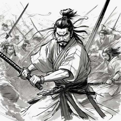 yi sun sin,kenjutsu,samurai,japanese martial arts,samurai fighter,daitō-ryū aiki-jūjutsu,xing yi quan,goki,aikido,eskrima,sōjutsu,sanshin,haidong gumdo,swordsman,wuchang,samurai sword,shorinji kempo,shidokan,battōjutsu,taijiquan,Illustration,Black and White,Black and White 08