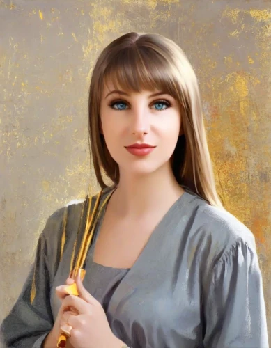 photo painting,portrait of christi,emile vernon,flautist,portrait background,artist portrait,oil painting,fantasy portrait,composites,harp player,flute,bamboo flute,oil painting on canvas,digital painting,world digital painting,musician,art bard,church painting,celtic harp,harpist