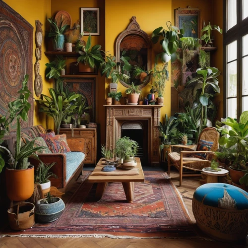 house plants,exotic plants,the living room of a photographer,houseplant,potted plants,plants in pots,interior decor,vintage botanical,indoor,living room,sitting room,interiors,plant community,interior design,botanical frame,decor,persian norooz,home interior,dandelion hall,loft,Art,Classical Oil Painting,Classical Oil Painting 31