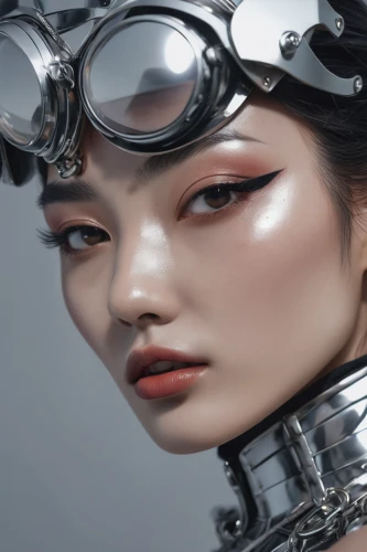 realdoll,asian vision,doll's facial features,cyborg,oil cosmetic,designer dolls,cyberpunk,painter doll,cybernetics,fashion dolls,cosmetic,artist doll,cyber glasses,artificial hair integrations,geisha,3d fantasy,sculpt,fashion doll,retouching,fantasy portrait,Photography,Fashion Photography,Fashion Photography 01