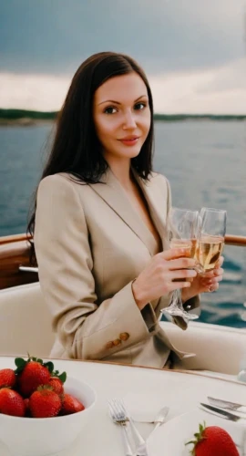 on a yacht,girl on the boat,honeymoon,queen of puddings,yacht,floating restaurant,business woman,surströmming,danube cruise,woman eating apple,costa concordia,businesswoman,hurtigruten,yachts,a glass of champagne,romantic dinner,fine dining,breakfast on board of the iron,a glass of wine,marina