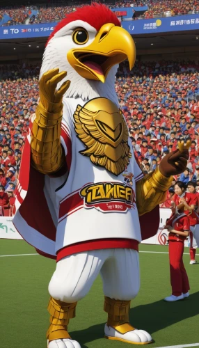 stadium falcon,mascot,the mascot,patung garuda,fifa 2018,sports game,garuda,berd,big bird,hawk - bird,cockerel,red beak,chicken bird,king buzzard,big hawk,bird png,caique,pato,eagle eastern,hawk,Illustration,Realistic Fantasy,Realistic Fantasy 44