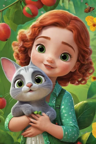 agnes,cute cartoon character,merida,madagascar,the cat and the,clove garden,animal film,tomatos,rowanberries,ritriver and the cat,tiana,pam trees,she-cat,guava,pixie-bob,green tomatoe,cartoon cat,zookeeper,tomatoes,pepper beiser,Conceptual Art,Daily,Daily 11