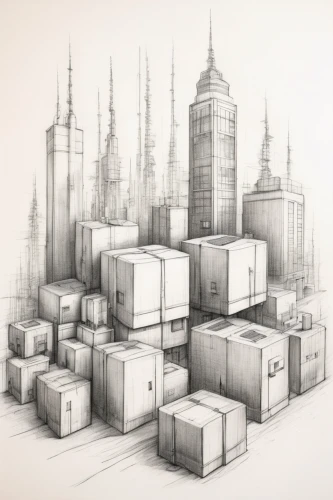 city blocks,city buildings,concrete blocks,boxes,urbanization,building block,building blocks,cubes,containers,buildings,urban development,menger sponge,tall buildings,cargo containers,isometric,cube background,city cities,cubic,stack of moving boxes,carton boxes,Illustration,Black and White,Black and White 35