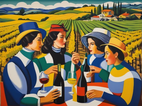 winemaker,wine harvest,wine tasting,wine region,wine cultures,winery,young wine,wine country,napa,wines,vineyards,vineyard,napa valley,farm workers,breton,wine,castle vineyard,grape plantation,grant wood,tuscan,Art,Artistic Painting,Artistic Painting 39