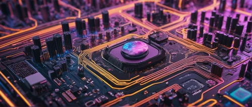 metropolis,circuitry,cityscape,circuit board,colorful city,maze,cinema 4d,cyber,computer chip,isometric,dimensional,vast,futuristic landscape,fractal environment,cyberpunk,fantasy city,processor,electronics,connected,cyberspace,Photography,General,Sci-Fi