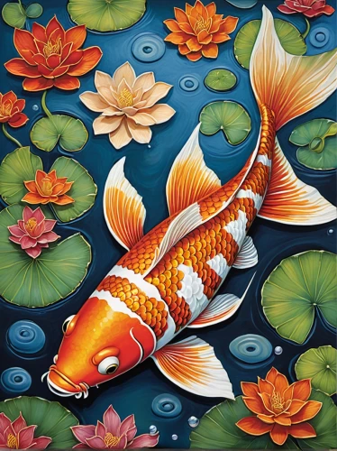 koi fish,koi carp,koi pond,koi,ornamental fish,koi carps,tropical fish,fish in water,goldfish,brocade carp,coral reef fish,fishes,kimono fabric,hawaii doctor fish,aquarium decor,beautiful fish,fish pond,forest fish,motif,underwater fish,Illustration,Children,Children 03