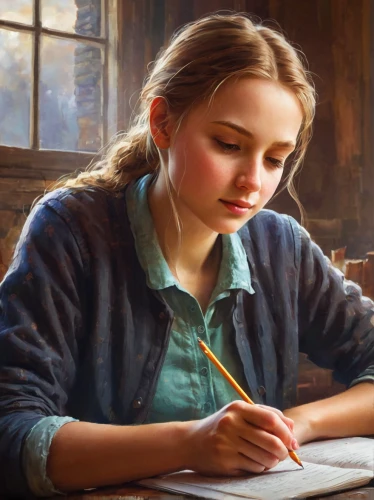 girl studying,girl drawing,mystical portrait of a girl,girl with bread-and-butter,meticulous painting,girl portrait,scholar,painting technique,tutor,girl at the computer,portrait of a girl,oil painting,children studying,child with a book,the girl studies press,children drawing,artist portrait,young girl,art painting,oil painting on canvas,Art,Classical Oil Painting,Classical Oil Painting 18