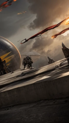futuristic landscape,airships,zeppelins,sky space concept,digital compositing,delta-wing,sci fi,space ships,futuristic art museum,x-wing,air combat,futuristic architecture,sci - fi,sci-fi,space tourism,scifi,flying objects,rocket-powered aircraft,cg artwork,space glider,Realistic,Movie,Industrial Combat