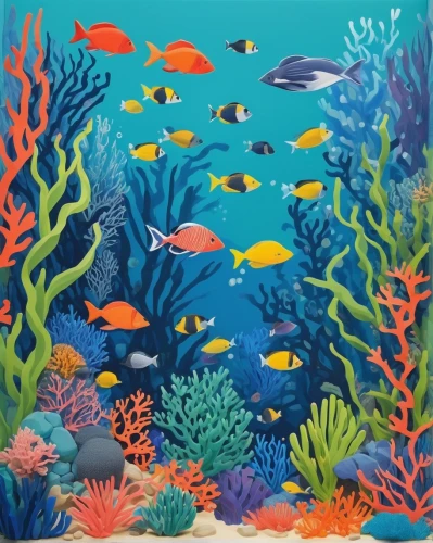 school of fish,coral reef fish,aquarium decor,coral reef,ornamental fish,aquarium,fishes,aquarium inhabitants,underwater background,tropical fish,aquarium fish,coral fish,aquatic animals,marine fish,fish in water,marine diversity,aquarium fish feed,coral reefs,underwater landscape,fish tank,Conceptual Art,Oil color,Oil Color 13