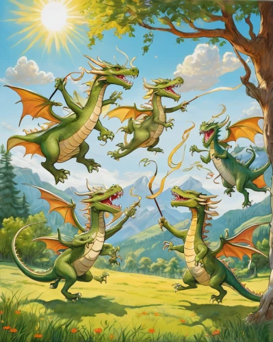 green dragon,dragons,dinosaurs,iguanas,reptiles,lizards,pterodactyls,dragon of earth,scale lizards,dinosaruio,iguanidae,children's background,fantasy picture,landmannahellir,dinosaur line,side-blotched lizards,dragon li,alligators,dragon slayers,dragon,Illustration,Abstract Fantasy,Abstract Fantasy 23