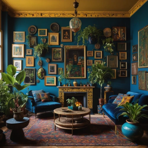 blue room,majorelle blue,sitting room,interior decor,the living room of a photographer,billiard room,great room,ornate room,living room,interior design,livingroom,decor,interior decoration,interiors,dandelion hall,danish room,frisian house,apartment lounge,napoleon iii style,moroccan pattern,Art,Artistic Painting,Artistic Painting 32