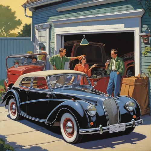 jaguar mark 1,vintage cars,jaguar mark ix,packard four hundred,car service,vintage illustration,classic cars,garage,automobile repair shop,buick y-job,jaguar mark 2,packard station sedan,jaguar mark vii,packard 200,packard caribbean,american classic cars,jaguar mark x,morris minor,classic car meeting,illustration of a car,Illustration,American Style,American Style 05