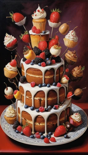 cake stand,boston cream pie,cake buffet,pastry chef,pastry shop,cake shop,cake decorating supply,confectioner,thirteen desserts,fruit cake,layer cake,hoarfrosting,sufganiyah,petit gâteau,sweet pastries,stack cake,confection,cupcake tray,rum cake,party pastries,Illustration,Realistic Fantasy,Realistic Fantasy 40