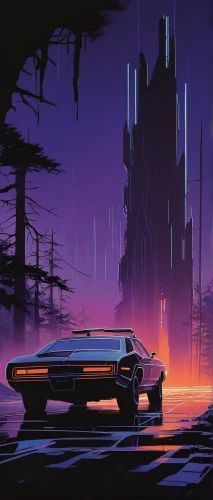 chevrolet impala,futuristic landscape,cadillac eldorado,pontiac grand prix,pontiac,buick electra,buick lesabre,pontiac tempest,lincoln continental,pontiac ventura,buick regal,ford galaxie,chrysler 300,pontiac parisienne,retro vehicle,retro car,sci fiction illustration,oldsmobile 442,cadillac de ville series,chevrolet chevelle,Conceptual Art,Sci-Fi,Sci-Fi 23