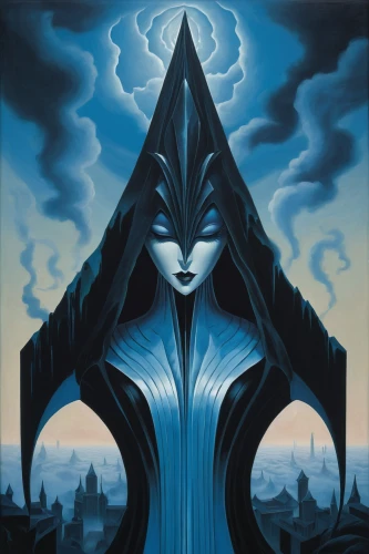priestess,blue enchantress,tour to the sirens,monolith,the sphinx,freemasonry,sorceress,freemason,sphinx,art deco woman,occult,temples,hinnom,horn of amaltheia,aporia,shard of glass,maiden,water-the sword lily,overtone empire,magus,Art,Artistic Painting,Artistic Painting 06