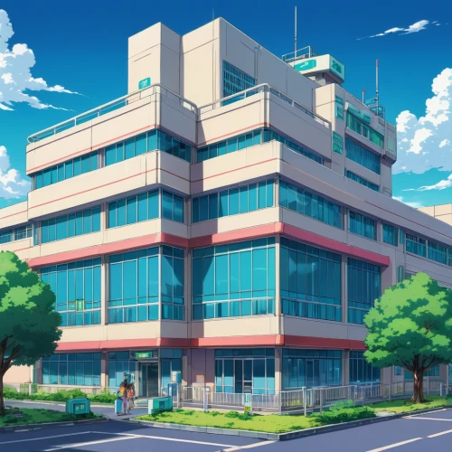 industrial building,office building,company building,office buildings,offices,company headquarters,factory ship,industrial plant,corporate headquarters,modern office,hospital,chemical laboratory,commercial building,haruhi suzumiya sos brigade,factory,pharmacy,sewing factory,empty factory,clinic,office block,Illustration,Japanese style,Japanese Style 03