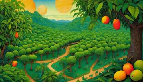 fruit fields,green oranges,fruit trees,orchards,fruit tree,fruit market,oranges,orchard,fruit stands,orange tree,frutti di bosco,vegetables landscape,mangifera,tangerine tree,asian green oranges,tree grove,tangerines,artocarpus,apple mountain,tangerine fruits,Illustration,Realistic Fantasy,Realistic Fantasy 05