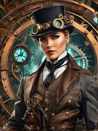 steampunk,steampunk gears,clockmaker,watchmaker,clockwork,victorian lady,play escape game live and win,chronometer,aristocrat,the victorian era,inspector,ladies pocket watch,pocket watch,female doctor,victorian style,policewoman,steam icon,switchboard operator,naval officer,portrait background,Conceptual Art,Fantasy,Fantasy 25