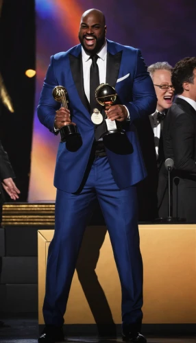 a black man on a suit,oscars,the suit,award background,hercules winner,men's suit,navy suit,black businessman,suit actor,seal of approval,suit trousers,podium,men sitting,the man floating around,excellence,to laugh,african american male,dwarf ooo,usain bolt,black man,Illustration,American Style,American Style 03
