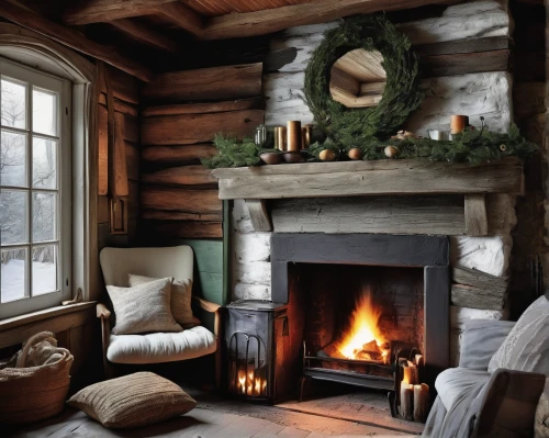 christmas fireplace,warm and cozy,fire place,fireplace,log fire,fireplaces,yule log,wood stove,winter house,scandinavian style,christmas landscape,wood-burning stove,christmas room,warmth,christmas buffalo plaid,nordic christmas,hygge,rustic,cozy,log cabin,Photography,Artistic Photography,Artistic Photography 06