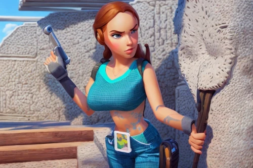 girl with gun,janitor,pickaxe,3d archery,ski pole,girl with a gun,snipey,fishing rod,woman holding gun,zookeeper,female worker,throwing axe,huntress,3d model,archery,trekking pole,holding a gun,cleaning woman,stonemason's hammer,elsa,Common,Common,Cartoon